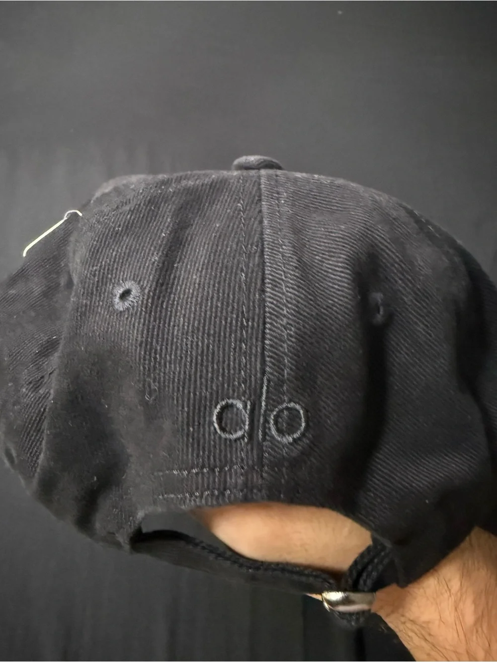 ALO Yoga Black Embroidered Logo Baseball Cap